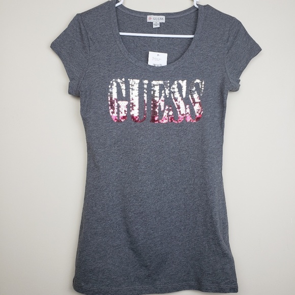 Guess Tops - NWT | Guess | Sequin Graphic Logo T-Shirt